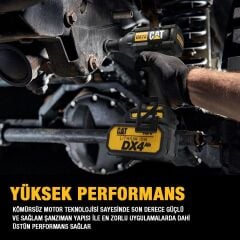 CAT DX72B 18Volt 350Nm Kömürsüz Profesyonel Şarjlı Somun Sıkma (Akü Dahil Değildir)