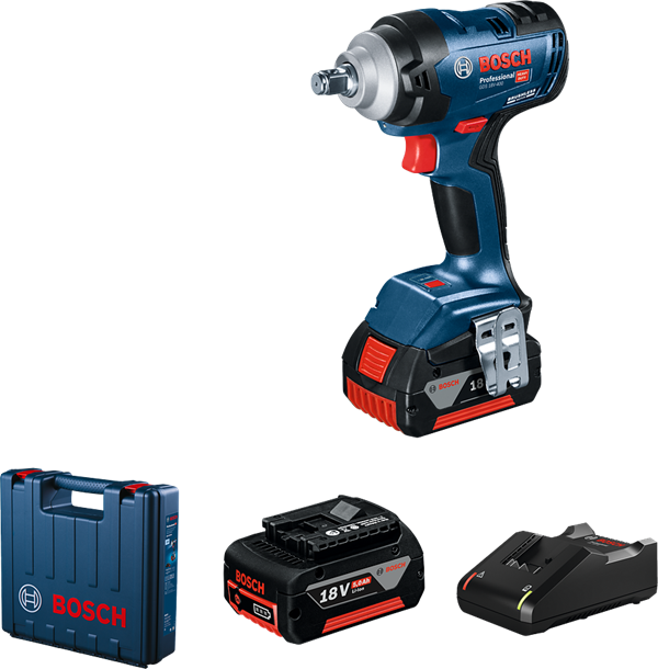 Bosch Professional GDS 18V-400 Akülü Darbeli Somun Sıkma Makinesi (2x5.0Ah)