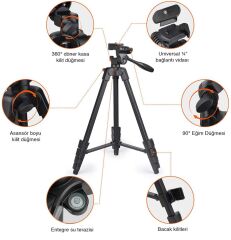 KOBB KBL16T 160CM Su Terazili Profesyonel Alüminyum Lazer Tripod