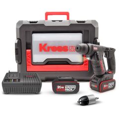 Kress KUC50.2 20Volt/4.0Ah. Li-ion Çift Akülü Kömürsüz 1.7J Profesyonel SDS-Plus Pnömatik Matkap + 10mm Mandren