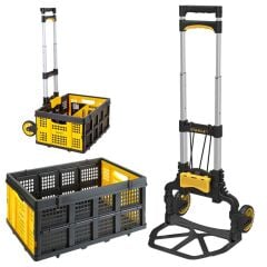 Stanley FT509 70Kg Katlanır Alüminyum El Arabası + FT505 25Kg Katlanır Çok Amaçlı Taşıma Sepeti