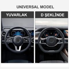 Michelin MC1003N Premium Suni Deri Direksiyon Kılıfı SİYAH