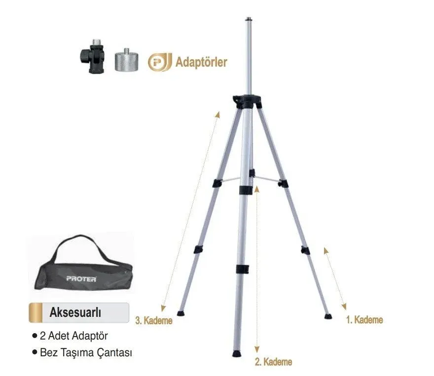 PL 15 T ÜÇ AYAK TRİPOD ALÜM. 1,5 MT