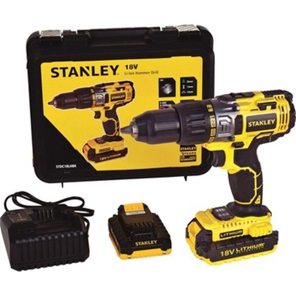 Stanley Stdc18Lhbk 18Volt/2,0Ah Li-İon Çift Akülü Profesyonel Darbeli Matkap