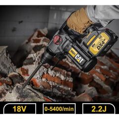 CAT DX21B 18Volt 2.2J Kömürsüz Profesyonel SDS-Plus Pnömatik Kırıcı/Delici (Akü Dahil Değildir)