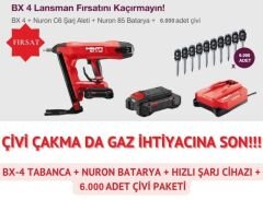 Hilti Bx4 Akülü Betona Çivi Çakma Makinası Full Set (Akü + Şarj + 7.000 çivi)