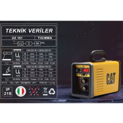 CAT DZ161 160 Amper TIG LIFT/MMA Çanta Tipi Profesyonel Dijital İnverter Kaynak Makinesi