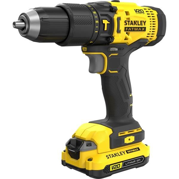 Stanley Fatmax SCD711C2K 18V 1.5AH V20 Li-Ion Çift Akülü Darbeli Matkap